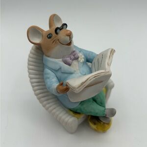 Vintage 1985 Reco Mousetown Figurine USA THE DUKE Ceramic 4"